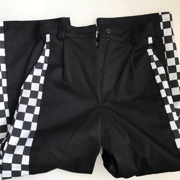 NWOT black check wide leg trousers from Dolls Kill - Picture 6 of 8